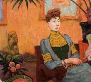 Emile Schuffenecker Portrait de Madame Champsaur oil painting on canvas